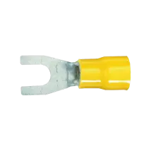 Klauke 650c/5e Yellow Pre-insulated Fork Crimp Terminals 6 Mm² - M5 - Pack Of 50 Pcs.