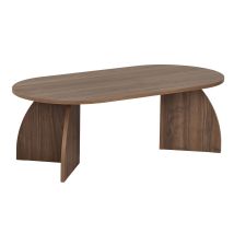 Mesa Baja De Madera "melina" 120 X 60 X 40 Cm - Nogal