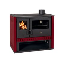 Prity – Küchenofen Holzherd GT FS S Rot – 15 kW – 930 x 620 x 800 mm – Wirkungsgrad 75 % – Gewicht 128 kg
