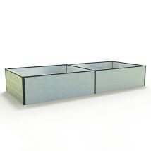 Gfp - Aluminium Carré Potager Surélevé Halfsize - Bac De Jardin Stable Et Peu Encombrant En Aluminium Anodisé - 235 X 99 X 39 Cm