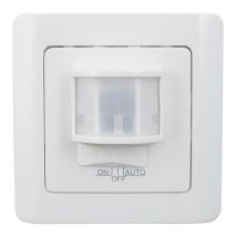 Detector de movimiento 120° empotrado – Alcance: 12 m – Controlador crepuscular – 500 W