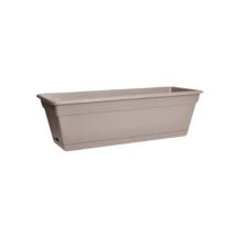 Fioriera Mediterran Balcony Trough 50cm Warm Taupe Con Sottovaso Integrato