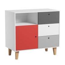Commode À Langer Vox Concept Rouge