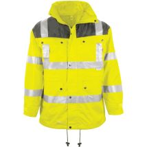 Asatex Prevent Warnschutzparka Heraustrennbares Steppfutter 3150 Gr. 3xl Neongelb/grau
