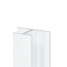 Wholepanel - 10mm White Aluminium Wall Panel H Joint Trim