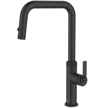 Essebagno - Molette Miscelatore Per Lavabo Con Doccetta Estraibile In Nero Opaco