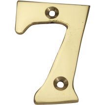 Zahl 7 Aus Poliertem Messing H.5,1 X B.3,5 Cm Centrale Brico