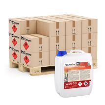 Flambiol – Bioethanol 100 % – 5 Liter Kanister – H 25 cm x L 19,5 cm x B 14,5 cm – Flüssigkeit leicht entzündbar