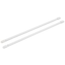 Supporto trasparente ovale allungabile bianco 30-50 cm – 2 pezzi – Arredo casa – RIEL CHYC