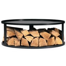 Barbecue Base Per Braciere Rotondo Con Deposito Di Legna 62 Cm