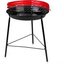 Barbecue BBQ Tondo Standard 33 cm – Altezza 43 cm – Griglia Cromata Regolabile – Acciaio Verniciato – Sicurezza Aggiuntiva