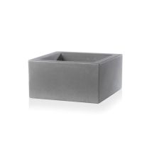Teraplast - Moderner Vase 'cubo Schio Basso' Essential Aus Kunststoff Für Garten Und Blumen Und Pflanzen -cappuccinofarbe