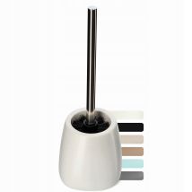 Escobillero Para Baño Wc Cerámica Blanco - Kadax