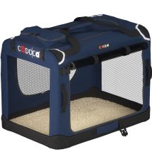 Box Per Il Trasporto Di Cani Gatti Trasportino Per Animali Per Auto Grigio Diverse Grandezze M - Navy Blue (en) - Cadoca