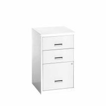 3 Drawer A4 Filing Cabinet – White - Pierre Henry