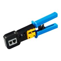 Crimpzange für EZ-RJ45, RJ11, RJ12, RJ22 – Kabelschneider und Abisolierer – Werkzeug für Elektriker