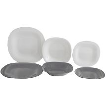 Extralink Carine Neo Conjunto De Vajilla Negro Blanco 18 Piezas