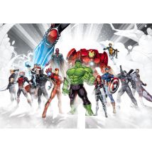 Marvel Avengers Unite Carta Da Parati Fotografica, Da 368 X 254 Cm (larghezza X Altezza), Da 8 Pezzi, Con Colla, Carta Da Parati Per Cameretta Dei 