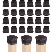 24 Pcs Pieds De Chaise Silicone 14-19mm Protege Pied De Phaise,plaquettes Pieds Meubles Chaise,housses De Table Antidérapantes Pour Meubles,