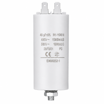 Condensador 40 Uf 450 V Faston 1 Uds. 40.0 Uf Blanco