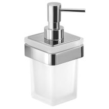 Gedy - Sapho Samoa - Seifenspender Mit Halter, Glas Matt/chrom A88113