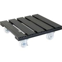 Carrello portavasi WPC – Portata 120 kg – 385 mm x 385 mm x 110 mm – Antracite – Wagner
