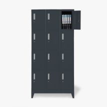 Casiers Avec 12 Compartiments Métalliques 90x45 H190 Pour Vestiaire Verrouillable Krakatoa