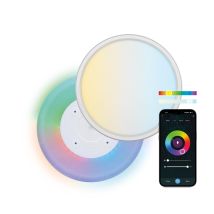 Ksix Smartled Duo Panel, Rgb+cct, Durchmesser 42 Cm, 2.450 Lm, 24 W, Tuya Smart App, Sprachassistenten De, White