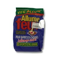 Lot De 8 Sachets - Ver'allum - Allume-feu - 8 X 40g - Bois Recyclé Et Paraffine Alimentaire - Ean 3446250000037 - Combustion 10 À 12 Min - Usage 