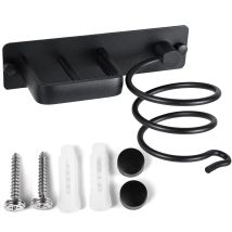 Porte Sèche Cheveux Support De Lisseur En Aluminium Avec Range-câbles Mural Fer À Lisser Brosses À Cheveux Pour Organisateur Hôtel De Chambre À 