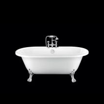 Vasca Da Bagno Freestanding Con Piedini Chelsea Bianca 170 Cm Piedini Di Leone Cromati