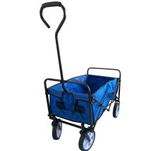 Carrello Manutenzione Del Giardino Pieghevole Con Maniglia Di Trasporto - 100 Litri - Bleu