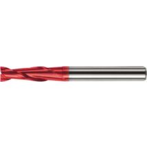 Gühring Schaftfräser SL extralang VHM FIRE Z2 – Durchmesser 6 mm – 2 Schneiden – Auskraglänge 39 mm – Gesamtlänge 75 mm – Vollhartmetall