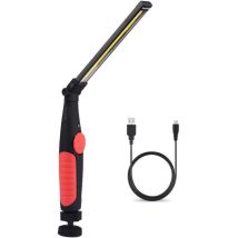 Rechargeable Led Work Light With Magnet, 360° Rotation And Usb Port, Ideal For Workshop, Home, Camping And Hiking