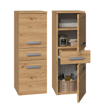 Badezimmerschrank Artisan Eiche – 30 cm Tiefe – 30 cm Breite – 85 cm Höhe – 16 mm dicke laminierte Spanplatte