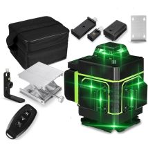 Nivel Láser 4d De 16 Líneas, Luz Verde, Nivelación Automática De 360°, Línea Cruzada, Pantalla Led