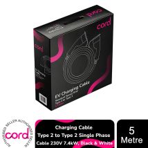Cord Charging Cable Type 2 To Type 2 Single Phase Cable 230v 7.4kw, 5 Metre