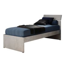 Argonauta - Cama Individual Para Dormitorio, Gris Hormigón, Cm 200x85xh 98