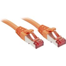 Lindy - 47806 Rj45 Netzwerkkabel, Patchkabel Cat 6 S/ftp 0.50 M Orange Mit Rastnasenschutz 1 St.