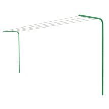 Tendedero De Exterior Fijo Andrys, Verde, 220 Cm De Alto (cuerda De 30 M)