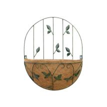 Garden Pride - Planter 34 Cm Basket With Trellis Leaf Wall Mounted