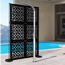 Canterbury - Panneau Ajouré En Pvc - Brise-soleil - Couleur : Noir - Dimension : 73x73 Cm