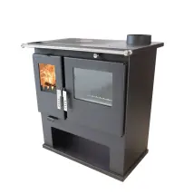 Stufa A Legna Da Cucina Verso Cs - 7.7 Kw Con Forno In Inox E Piastra Superiore In Metallo, Potenza E Funzionalità Per La Tua Cucina