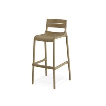 Tabouret de bar – Lot de 4 – Polypropylène – Sable – ESSENTIALS