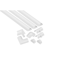 D-line - Unitec Design Kabelkanalset 30 X 15 Mm Set (3x 1m) 10 Teilig, Weiß Kabelkanal