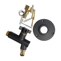 Robinet De Jardin Antigel Oslo Vertical Mâle 1/2" (15/21) Avec Son Applique Per À Sertir Ø16 - Manganèse - Anquier