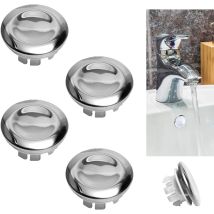 Überlaufabdeckung Für Waschbecken – Ersatz-überlaufring – Stöpsel Für Badezimmer-küchenspüle – Rundes Überlaufloch – Ersatzteile Richtig Einsetzen (4 