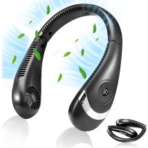 Portable Neck Fan - Usb Neck Fan Rechargeable 5000mah Battery, Foldable Headphones Necklace Fan With Led Power Display For Travel Camping Outdoor丨