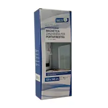 Zanzariera Magnetica Per Portafinestra "easy Fix" Bianca Con Chiusura Centrale Automatica 120x240 Cm