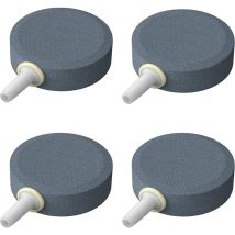 Swyeoot - Aquarium 4 Cm Air Stone Bubble Disc Diffuser Release Tool For Air Pumps Fish Tanks Buckets Small Ponds And Dwc Tanks, Set Of 4